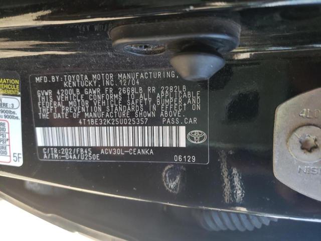 Photo 10 from auction – 2005 TOYOTA CAMRY LE with VIN 4T1BE32K25U025357