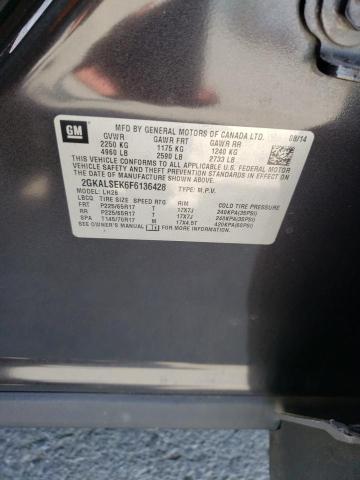 Photo 10 from auction – 2015 GMC TERRAIN SL with VIN 2GKALSEK6F6136428