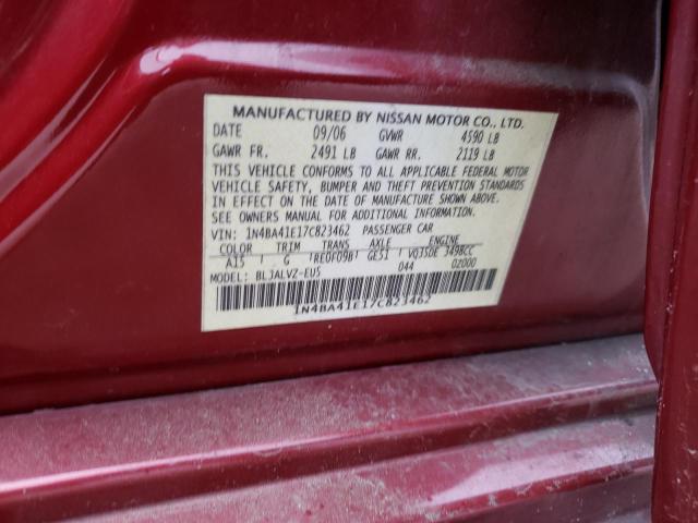 Photo 10 from auction – 2007 NISSAN MAXIMA SE with VIN 1N4BA41E17C823462
