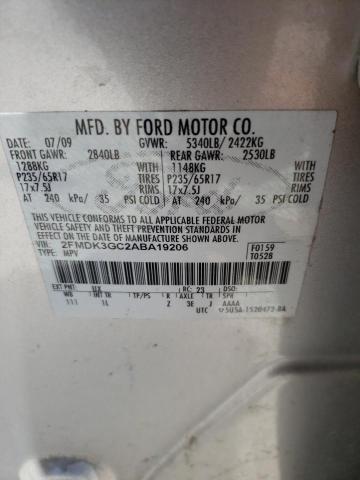 Photo 10 from auction – 2010 FORD EDGE SE with VIN 2FMDK3GC2ABA19206