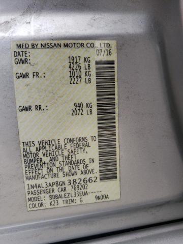 Photo 10 from auction – 2016 NISSAN ALTIMA 2.5 with VIN 1N4AL3AP8GN382662