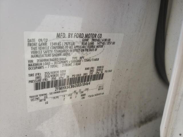 Photo 10 from auction – 2013 FORD FLEX SEL with VIN 2FMHK6C86DBD18464