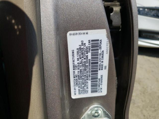 Photo 10 from auction – 2002 TOYOTA COROLLA CE with VIN 2T1BR12E52C586006