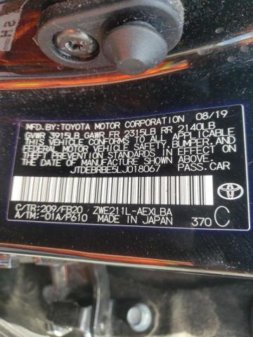 Photo 10 from auction – 2020 TOYOTA COROLLA LE with VIN JTDEBRBE5LJ018067