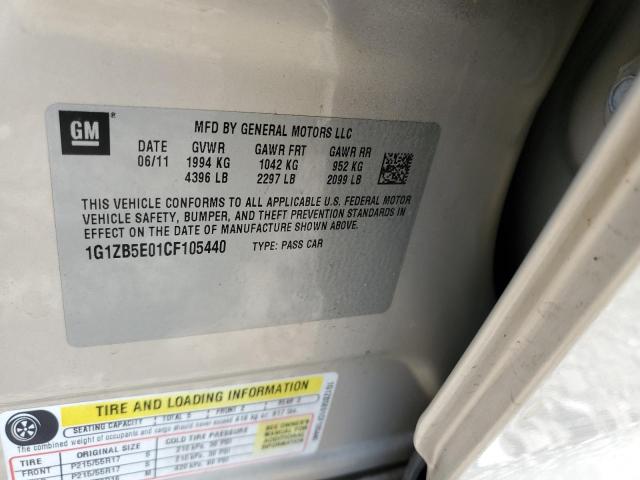 Photo 10 from auction – 2012 CHEVROLET MALIBU LS with VIN 1G1ZB5E01CF105440