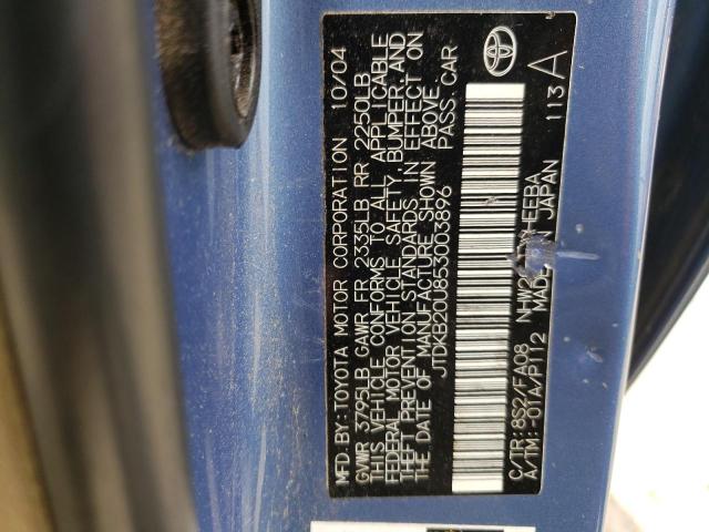 Photo 10 from auction – 2005 TOYOTA PRIUS with VIN JTDKB20U853003896