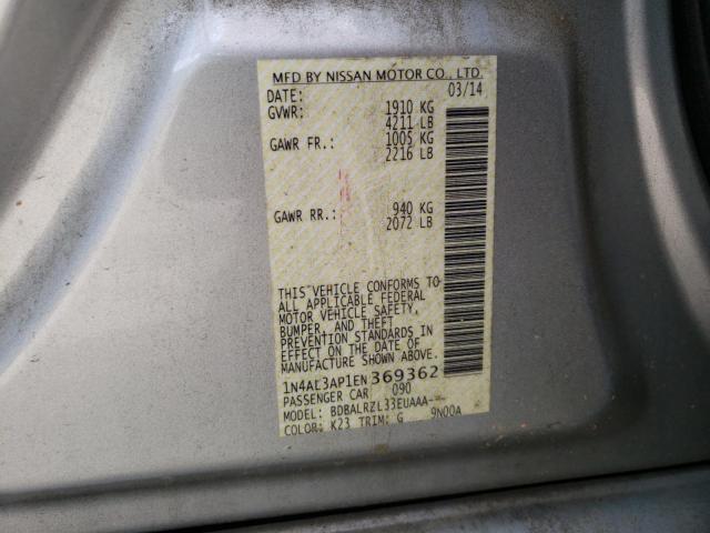 Photo 10 from auction – 2014 NISSAN ALTIMA with VIN 1N4AL3AP1EN369362