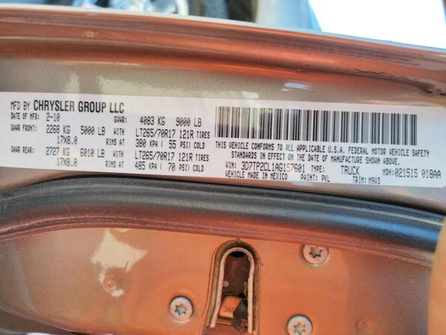 Photo 10 from auction – 2010 DODGE RAM 2500 with VIN 3D7TP2CL1AG157601