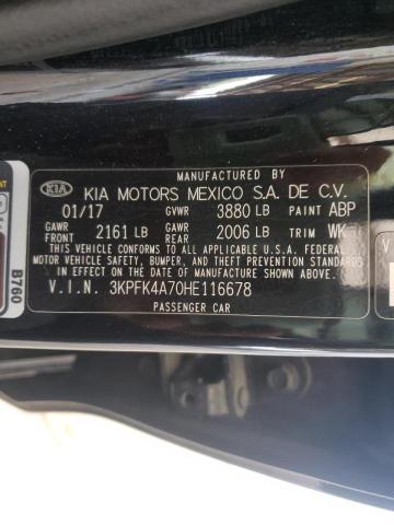 Photo 10 from auction – 2017 KIA FORTE LX with VIN 3KPFK4A70HE116678