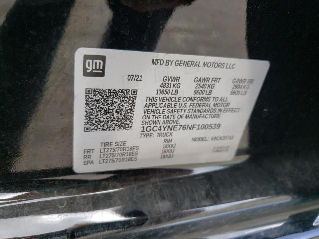 Photo 10 from auction – 2022 CHEVROLET SILVERADO with VIN 1GC4YNE76NF100539