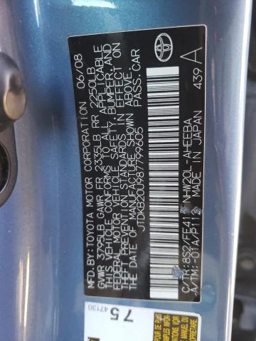 Photo 10 from auction – 2008 TOYOTA PRIUS with VIN JTDKB20U987799605
