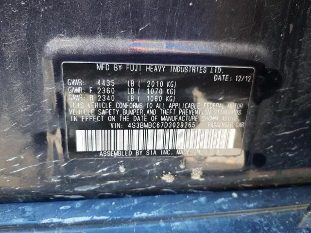 Photo 10 from auction – 2013 SUBARU LEGACY with VIN 4S3BMBC67D3029265