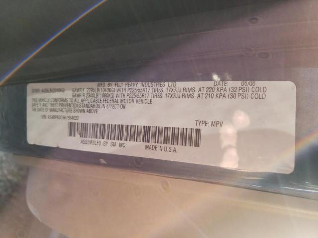 Photo 10 from auction – 2006 SUBARU LEGACY OUT with VIN 4S4BP62C567364022