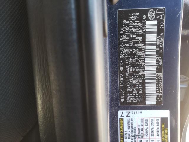 Photo 10 from auction – 2006 TOYOTA COROLLA MA with VIN 2T1KR32E36C575071