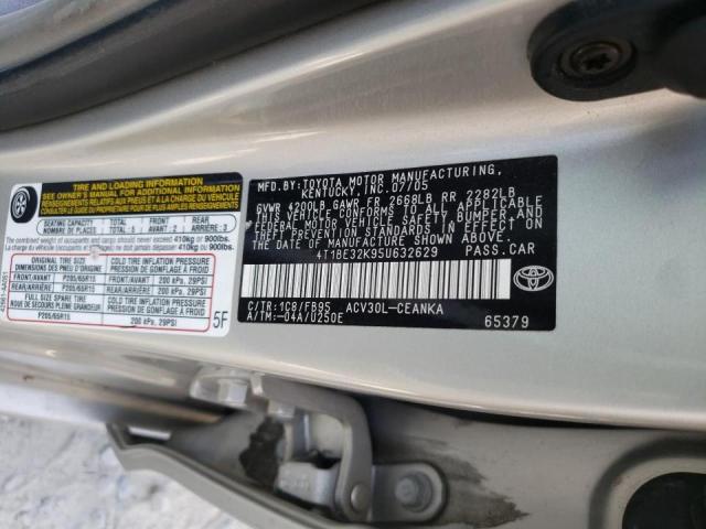 Photo 10 from auction – 2005 TOYOTA CAMRY LE with VIN 4T1BE32K95U632629
