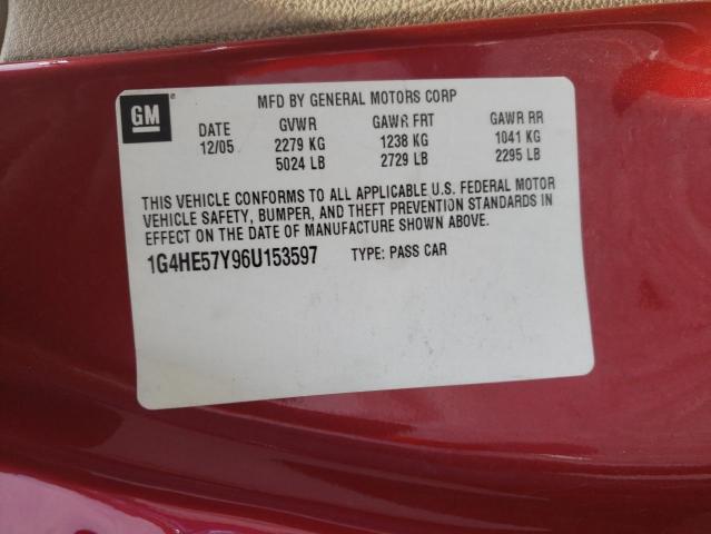 Photo 10 from auction – 2006 BUICK LUCERNE CX with VIN 1G4HE57Y96U153597