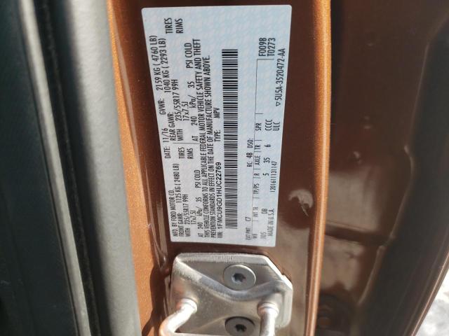 Photo 10 from auction – 2017 FORD ESCAPE SE with VIN 1FMCU9GD1HUC22769