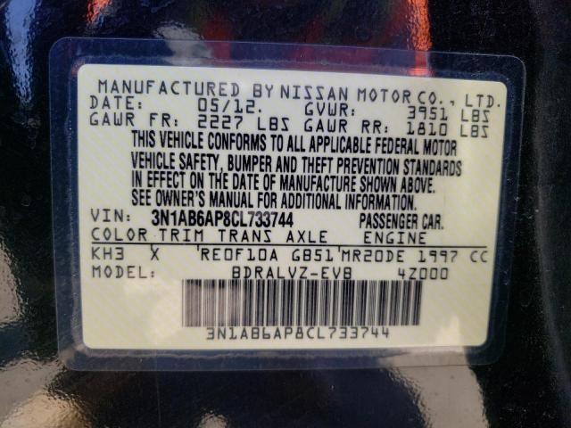 Photo 10 from auction – 2012 NISSAN SENTRA 2.0 with VIN 3N1AB6AP8CL733744