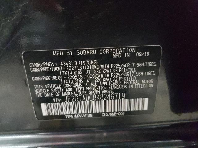 Photo 10 from auction – 2019 SUBARU CROSSTREK with VIN JF2GTADC8K8246719