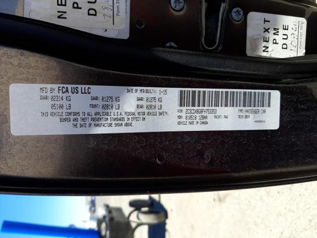 Photo 10 from auction – 2015 DODGE CHARGER SE with VIN 2C3CDXBG8FH753353