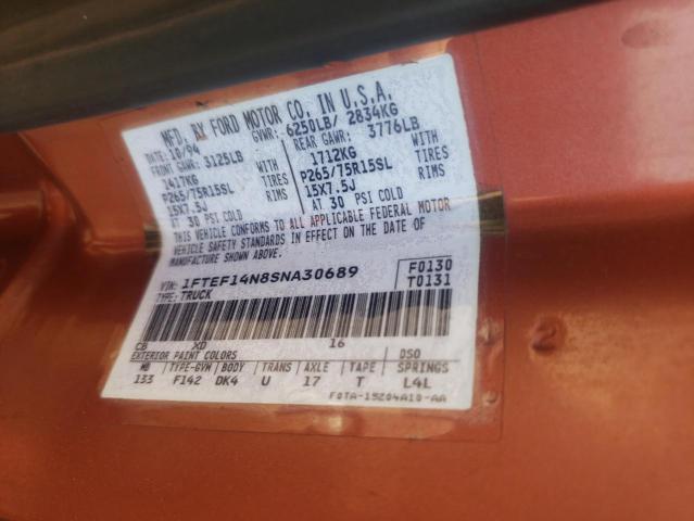 Photo 10 from auction – 1995 FORD F150 with VIN 1FTEF14N8SNA30689