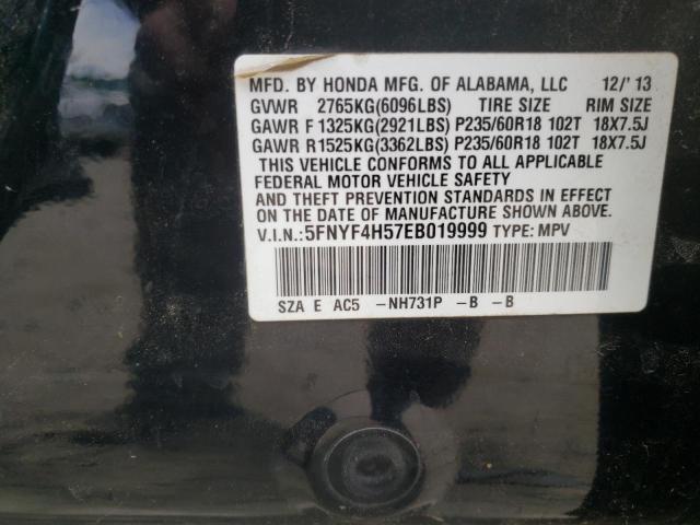 Photo 10 from auction – 2014 HONDA PILOT EXL with VIN 5FNYF4H57EB019999