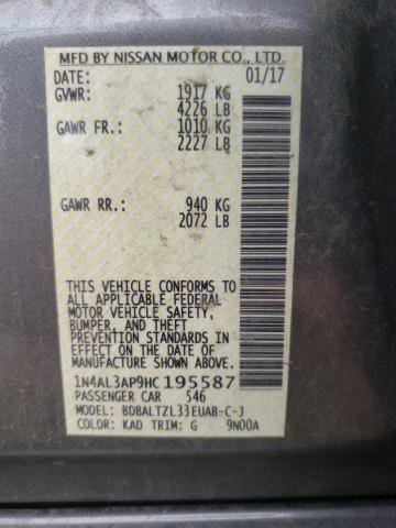Photo 10 from auction – 2017 NISSAN ALTIMA 2.5 with VIN 1N4AL3AP9HC195587