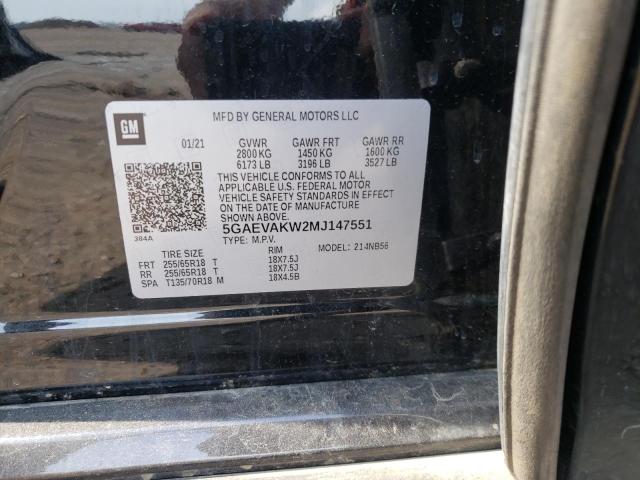 Photo 10 from auction – 2021 BUICK ENCLAVE ES with VIN 5GAEVAKW2MJ147551