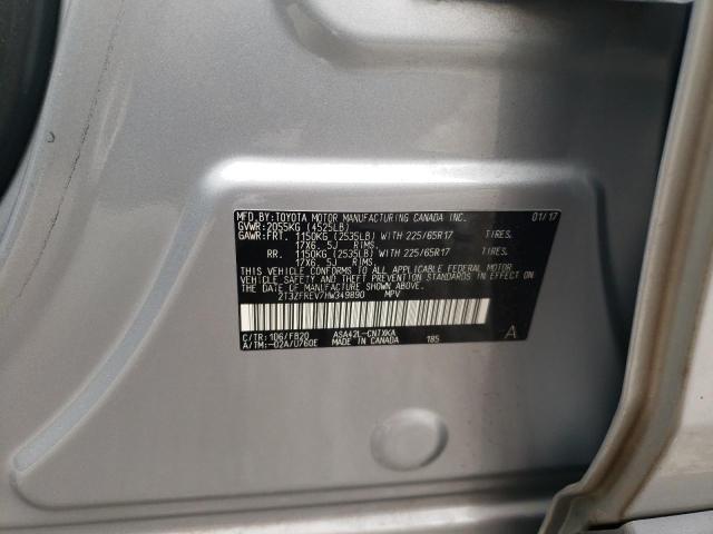 Photo 10 from auction – 2017 TOYOTA RAV4 LE with VIN 2T3ZFREV7HW349890