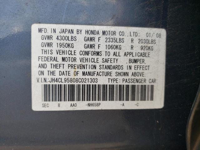 Photo 10 from auction – 2008 ACURA TSX with VIN JH4CL95808C021303