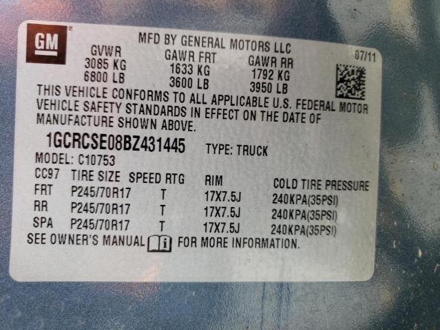 Photo 10 from auction – 2011 CHEVROLET SILVERADO with VIN 1GCRCSE08BZ431445