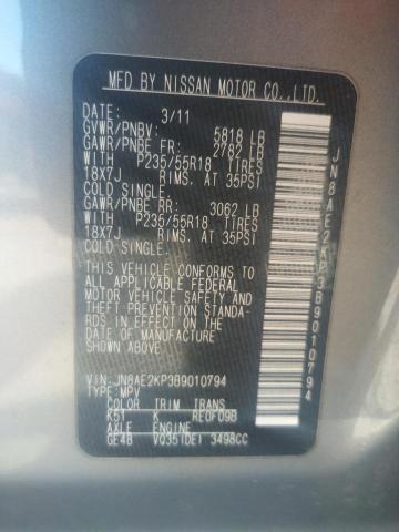 Photo 10 from auction – 2011 NISSAN QUEST S with VIN JN8AE2KP3B9010794