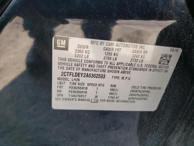 Photo 10 from auction – 2010 GMC TERRAIN SL with VIN 2CTFLDEY2A6362593