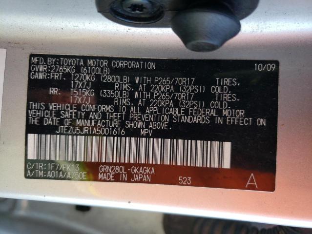 Photo 10 from auction – 2010 TOYOTA 4RUNNER SR with VIN JTEZU5JR1A5001616