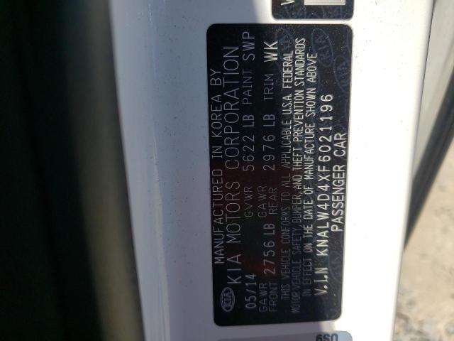 Photo 10 from auction – 2015 KIA K900 with VIN KNALW4D4XF6021196