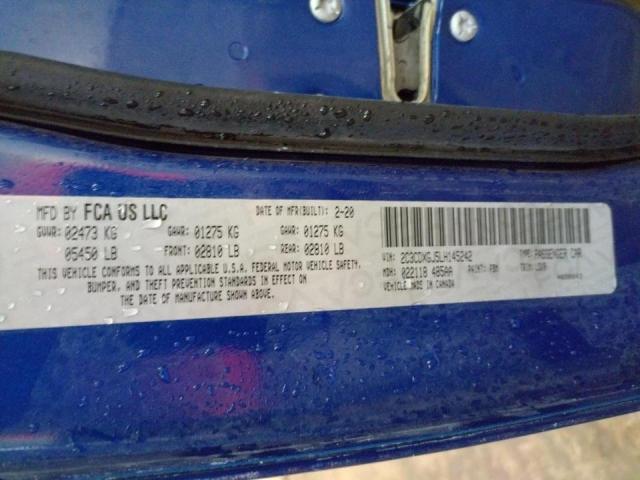 Photo 10 from auction – 2020 DODGE CHARGER SC with VIN 2C3CDXGJ5LH145242