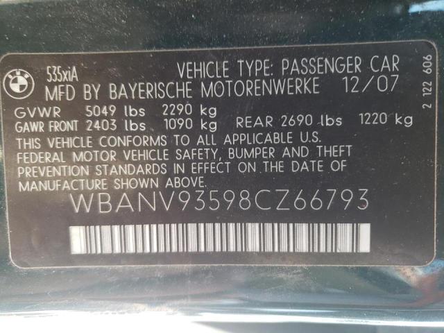 Photo 10 from auction – 2008 BMW 535 with VIN WBANV93598CZ66793
