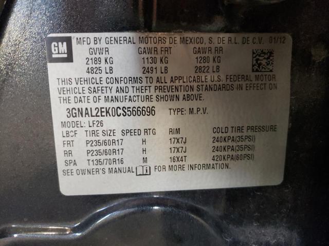 Photo 10 from auction – 2012 CHEVROLET CAPTIVA SP with VIN 3GNAL2EK0CS566696