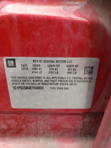 Photo 10 from auction – 2014 CHEVROLET CRUZE LTZ with VIN 1G1PG5SB4E7304803