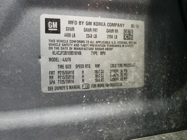 Photo 10 from auction – 2014 BUICK ENCORE CON with VIN KL4CJFSB1EB518166