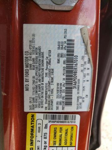 Photo 10 from auction – 2014 FORD FUSION TIT with VIN 3FA6P0D98ER167010