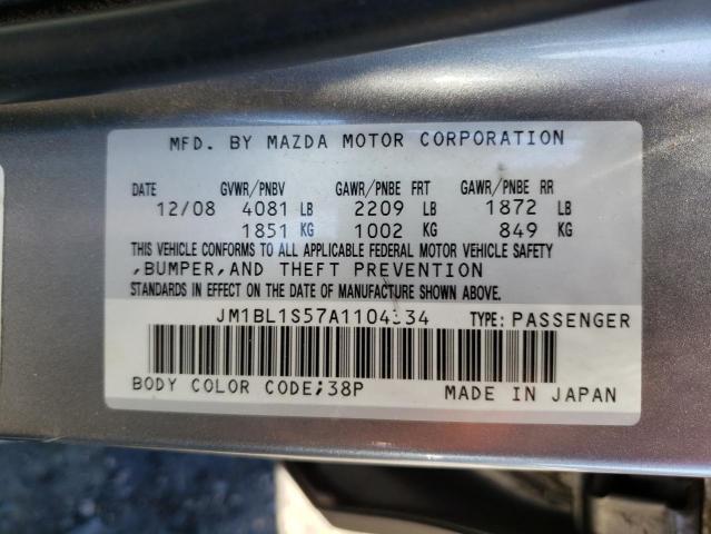 Photo 10 from auction – 2010 MAZDA 3 S with VIN JM1BL1S57A1104334