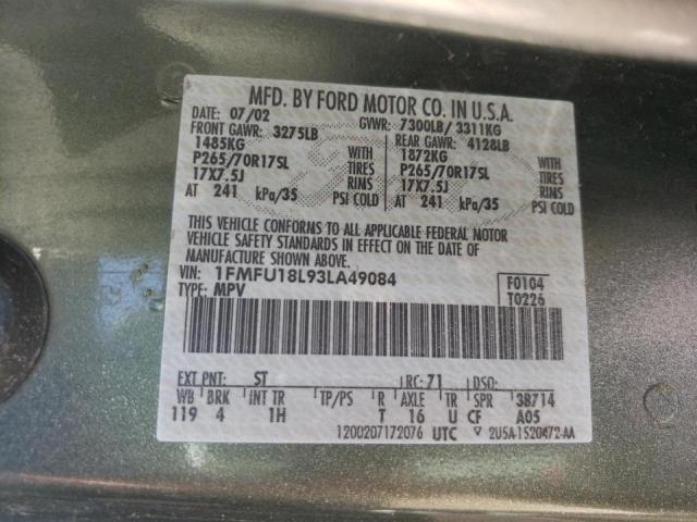 Photo 10 from auction – 2003 FORD EXPEDITION with VIN 1FMFU18L93LA49084