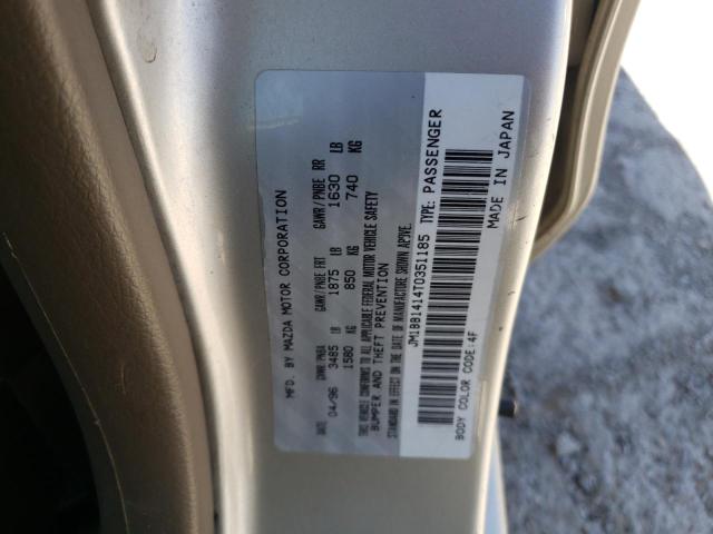 Photo 10 from auction – 1996 MAZDA PROTEGE DX with VIN JM1BB1414T0351185
