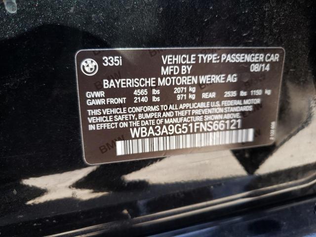 Photo 10 from auction – 2015 BMW 335 I with VIN WBA3A9G51FNS66121