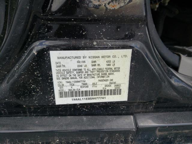 Photo 10 from auction – 2005 NISSAN ALTIMA S with VIN 1N4AL11E85N477741