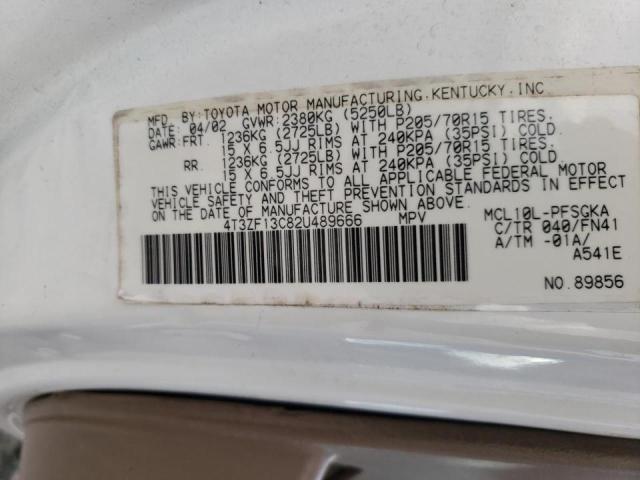 Photo 10 from auction – 2002 TOYOTA SIENNA LE with VIN 4T3ZF13C82U489666