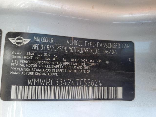 Photo 10 from auction – 2004 MINI COOPER with VIN WMWRC33424TC55624