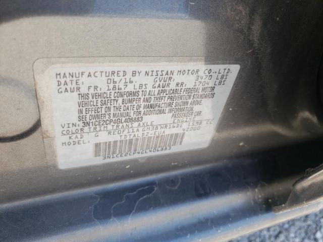 Photo 10 from auction – 2016 NISSAN VERSA NOTE with VIN 3N1CE2CP4GL406883