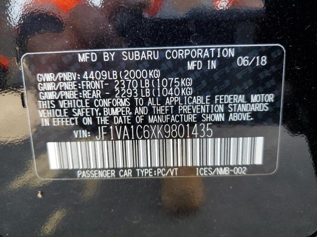 Photo 10 from auction – 2019 SUBARU WRX PREMIU with VIN JF1VA1C6XK9801435